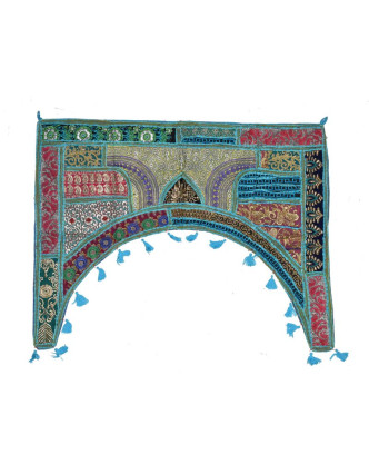 Záves nad dvere, Rajasthan, ručne vyšívané, oblúk, cca 78 * 100cm