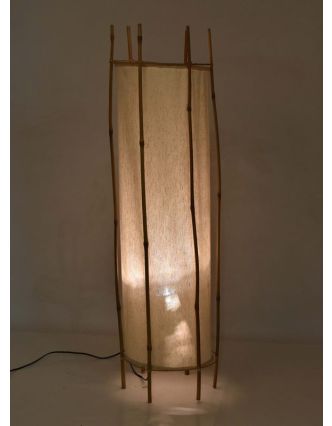 Stojacia lampa/tienidlo z bambusu a látky, 30x30x100cm