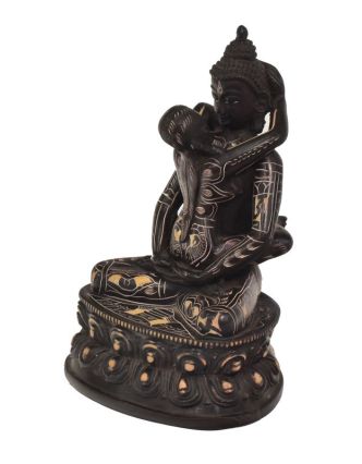 Buddha Shakti, živice, ručne vyrezávané, 20cm