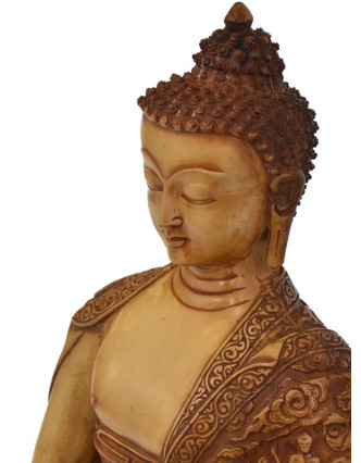 Budha Šákjamúni, ručne vyrezávané, živice, 45cm