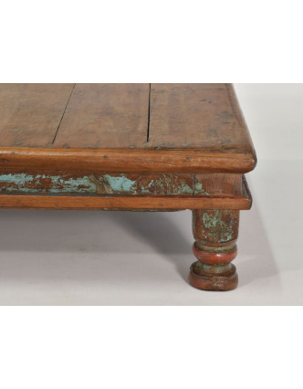 Čajový stolík z teakového dreva, 52x52x15cm