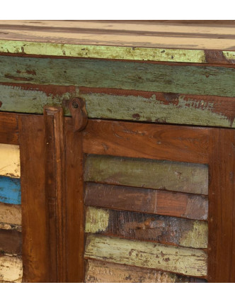Skriňa z teakového dreva v "Goa" štýle, 77x47x125cm
