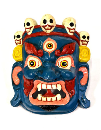 Drevená maska, Bhairab, ručne maľovaný, 22x29cm