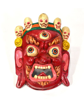 Drevená maska, Bhairab, ručne maľovaný, 22x29cm