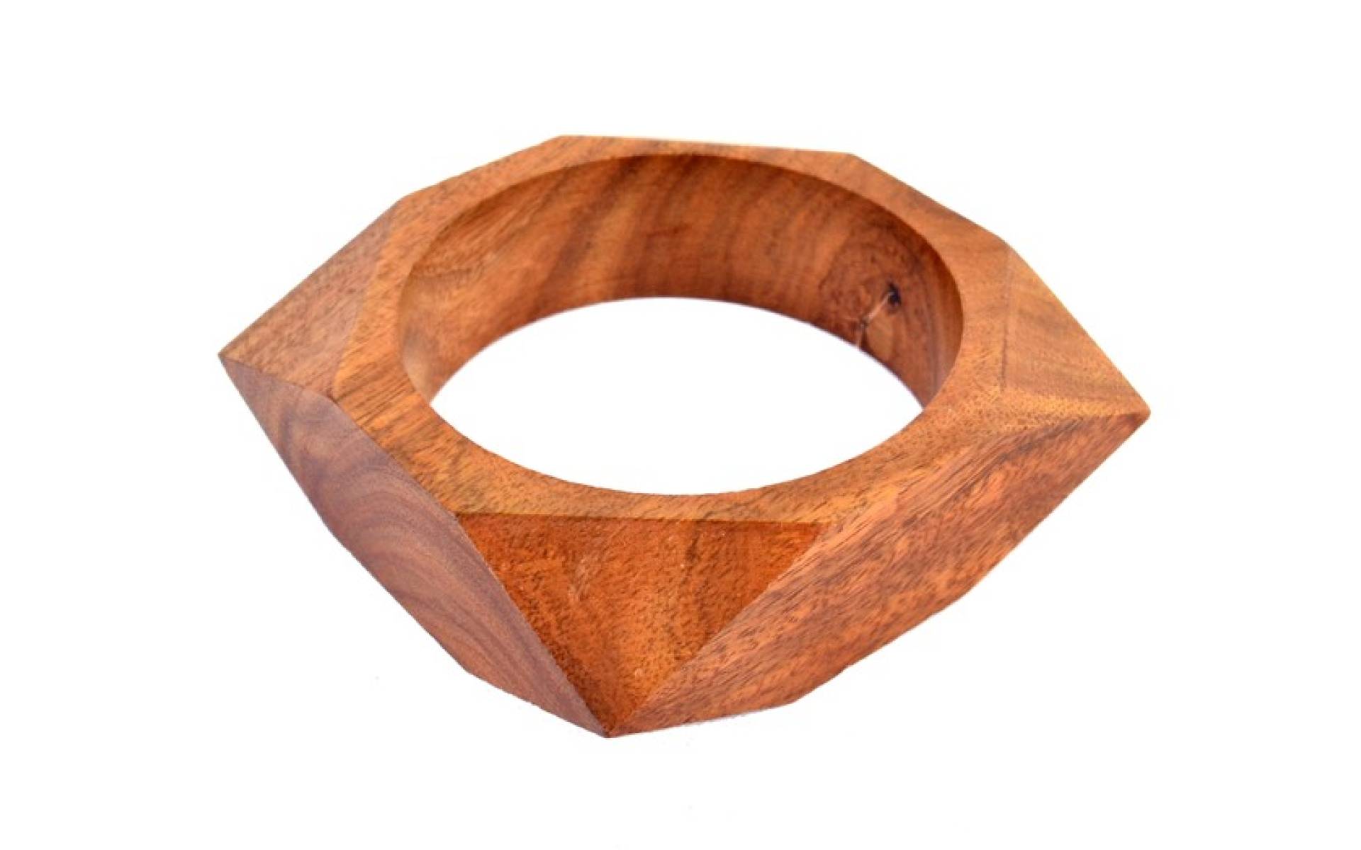 Náramok - drevo, hexagram