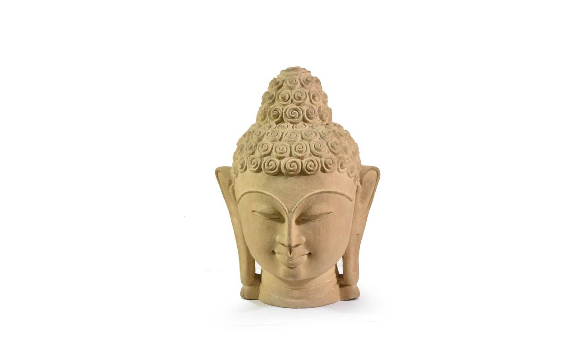 Kamenná soška, Budha head, 25-27cm