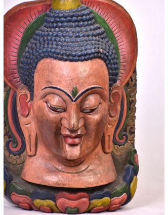 Drevená maska, Budhova hlava, 70cm