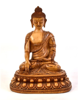 Budha Šákjamúni, ručne vyrezávané, živice, 32cm