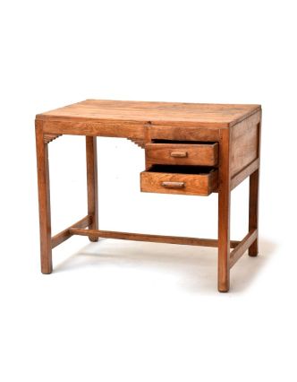 Písací stôl z teakového dreva, 90x60x75cm