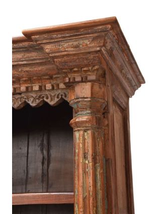 Knižnica vyrobená zo starého portálu, tíkové a mangové drevo, 99x52x209cm