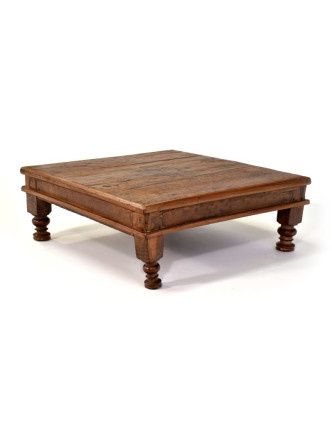 Čajový stolík z teakového dreva, 51x51x19cm