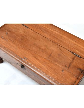 Starý Kupecký stolík z teakového dreva, 71x42x30cm