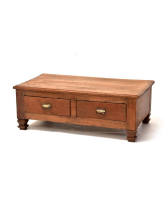 Starý Kupecký stolík z teakového dreva, 92x50x32cm