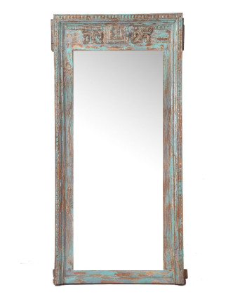 Zrkadlo v ráme z teakového dreva, 90x14x188cm