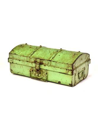 Plechový kufor, zelený, 50x28x20cm