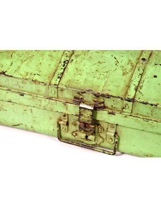 Plechový kufor, zelený, 50x28x20cm