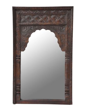 Zrkadlo v ráme z mangového dreva, antik, 75x5x122cm