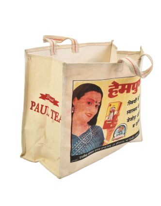 Originálne plátená taška z recyklovaného materiálu ,, 45x21x37cm