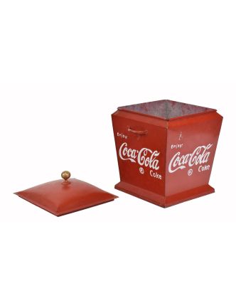 Plechová chladnička "Coca Cola", 33x33x44cm