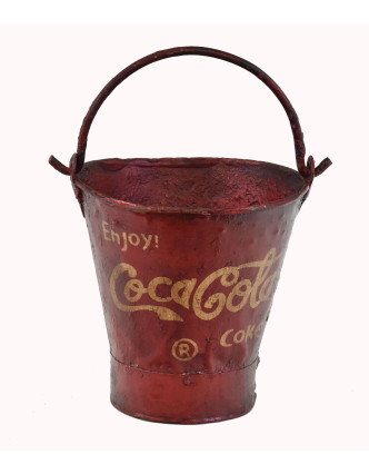 Plechová nádoba na ľad "Coca Cola", 27x27x30cm
