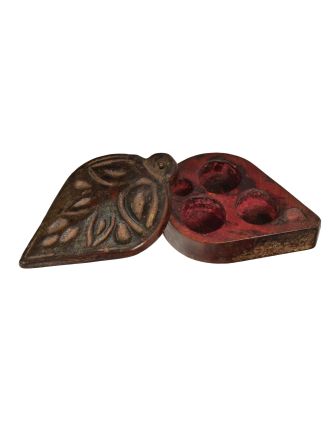 Krabička na Tiku, antik, teakové drevo, ručne vyrezaná, 10x16x5cm