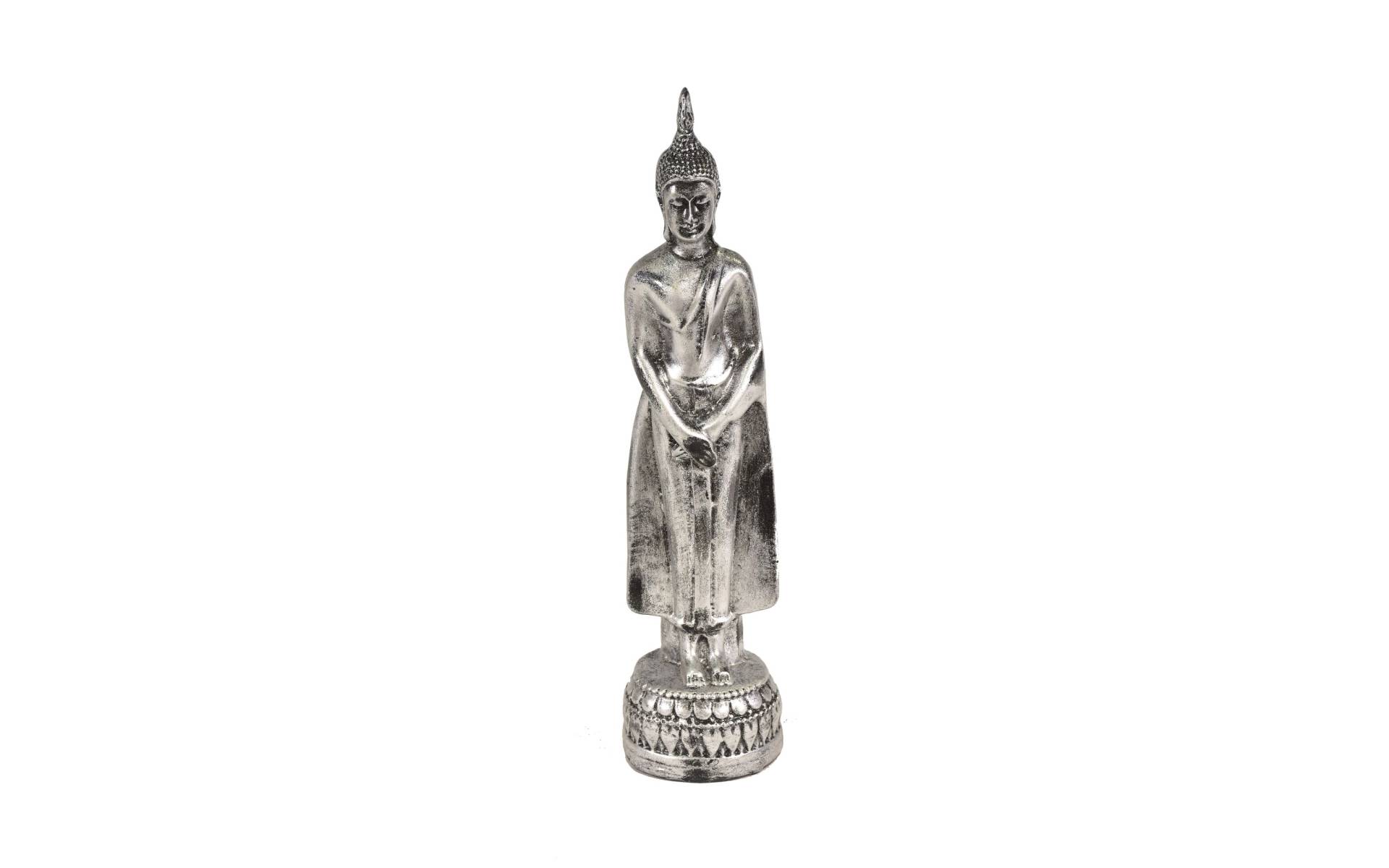 Narodeninový Budha, nedeľa, strieborná patina, 20cm
