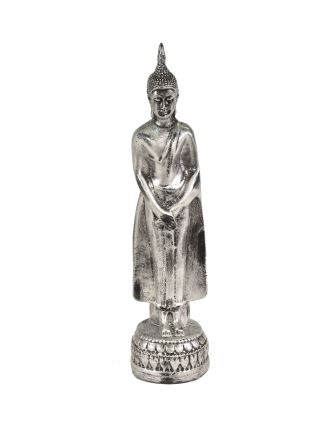 Narodeninový Budha, nedeľa, strieborná patina, 20cm