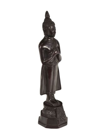 Narodeninový Budha, piatok, živice, tmavo hnedý, 30cm