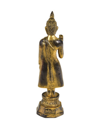 Narodeninový Budha, pondelok, živice, zlatá patina, 30cm