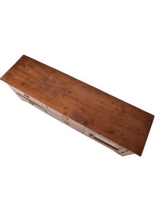 Nízka komoda z teakového dreva, 126x33x40cm