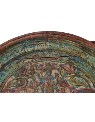 Časť starého portálu z teakového dreva ručne vyrezané, 122x9x68cm