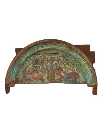 Časť starého portálu z teakového dreva ručne vyrezané, 122x9x68cm