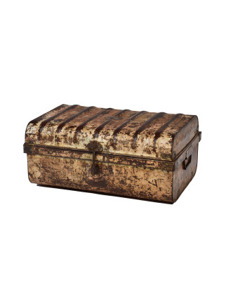 Plechový kufor, staré príručnú batožinu, 61x42x28cm