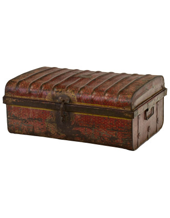 Plechový kufor, staré príručnú batožinu, 66x44x28cm