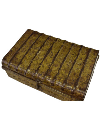 Plechový kufor, staré príručnú batožinu, 65x44x29cm
