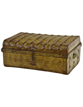 Plechový kufor, staré príručnú batožinu, 65x44x29cm