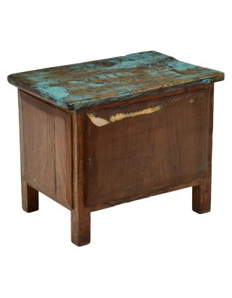 Nočný stolík so zásuvkami z teakového dreva, 45x29x36cm
