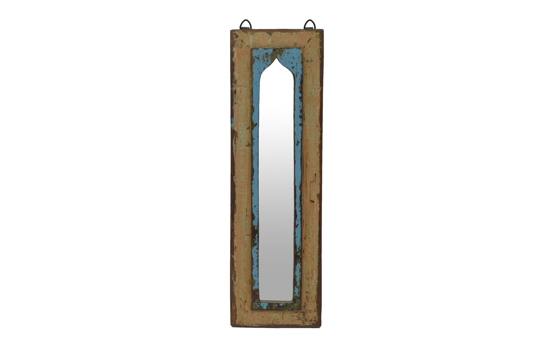 Zrkadlo v ráme z teakového dreva, 17x3x54cm