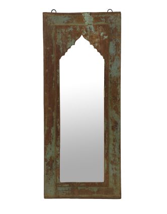 Zrkadlo v ráme z teakového dreva, 30x4x74cm