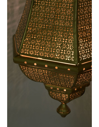 Kovová lampa v orientálnom štýle, zlatá, vo vnútri zlatá, 40x40x90cm