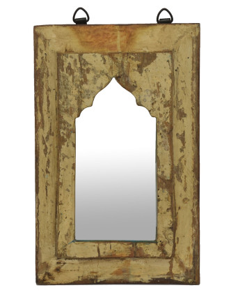 Zrkadlo v ráme z teakového dreva, 21x3x34cm