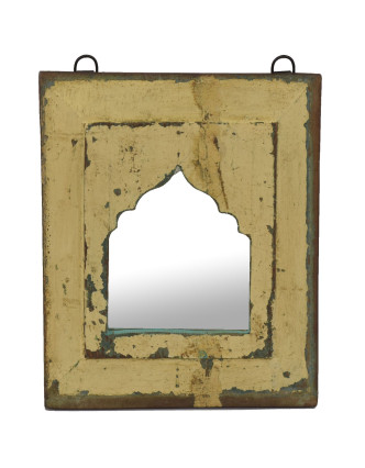 Zrkadlo v ráme z teakového dreva, 24x3x28cm
