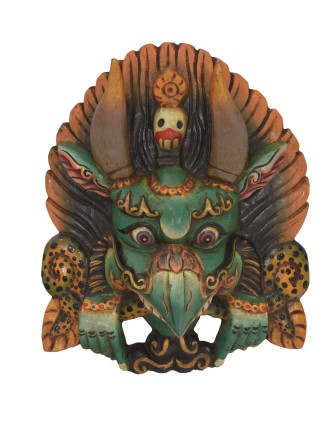 Cheppu drevená maska, farbený, 26x13x30cm