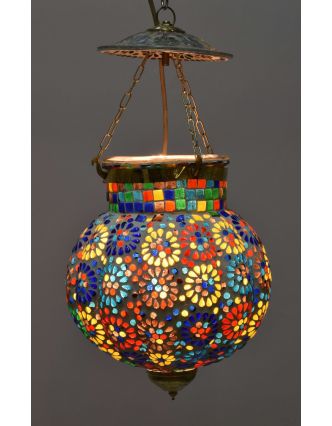 Lampa v orientálnom štýle, sklenená mozaika, ručné práce, 25x25x44cm