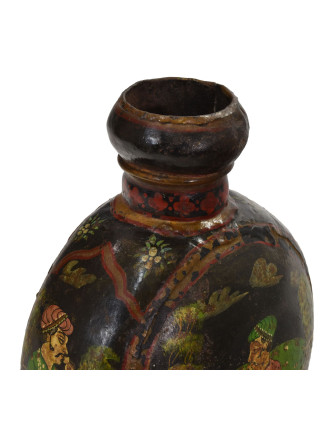 Kovová váza, ručne maľovaná, 26x14x24cm