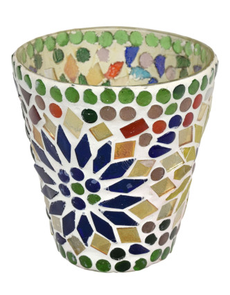 Lampička, skl.mozaika, kónická, priemer 9cm, výška 9,5cm