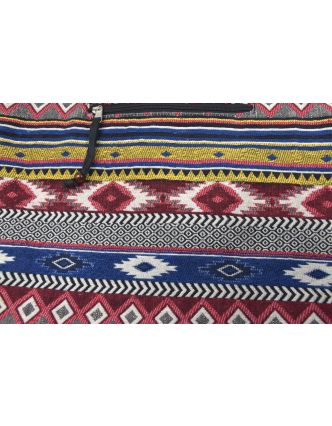 Veľká taška, farebná, Aztec design, 2 malé vnútorné vrecká, zips, 51x39cm +29cm