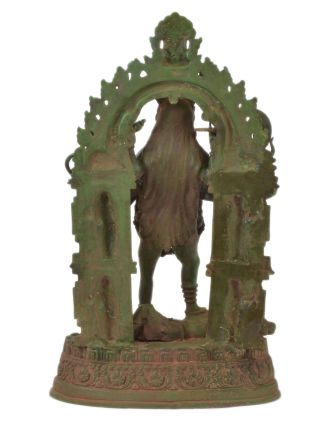 Kalí, kovová socha, zelená patina, 43x20x74cm
