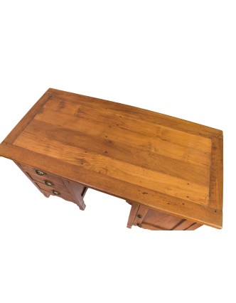 Starý písací stôl z teakového dreva, 119x59x76cm
