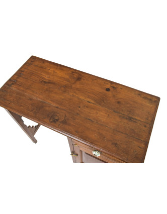 Starý písací stôl z teakového dreva, 94x46x76cm